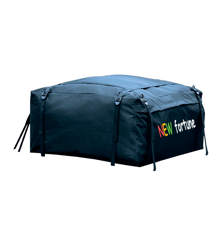 FO-16 Vanntett Svart Oppbevaring Travel Car Roof Bag