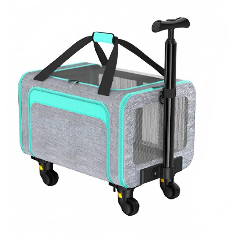 Utvidbar Oxford bæreveske til kjæledyr med teleskophåndtak